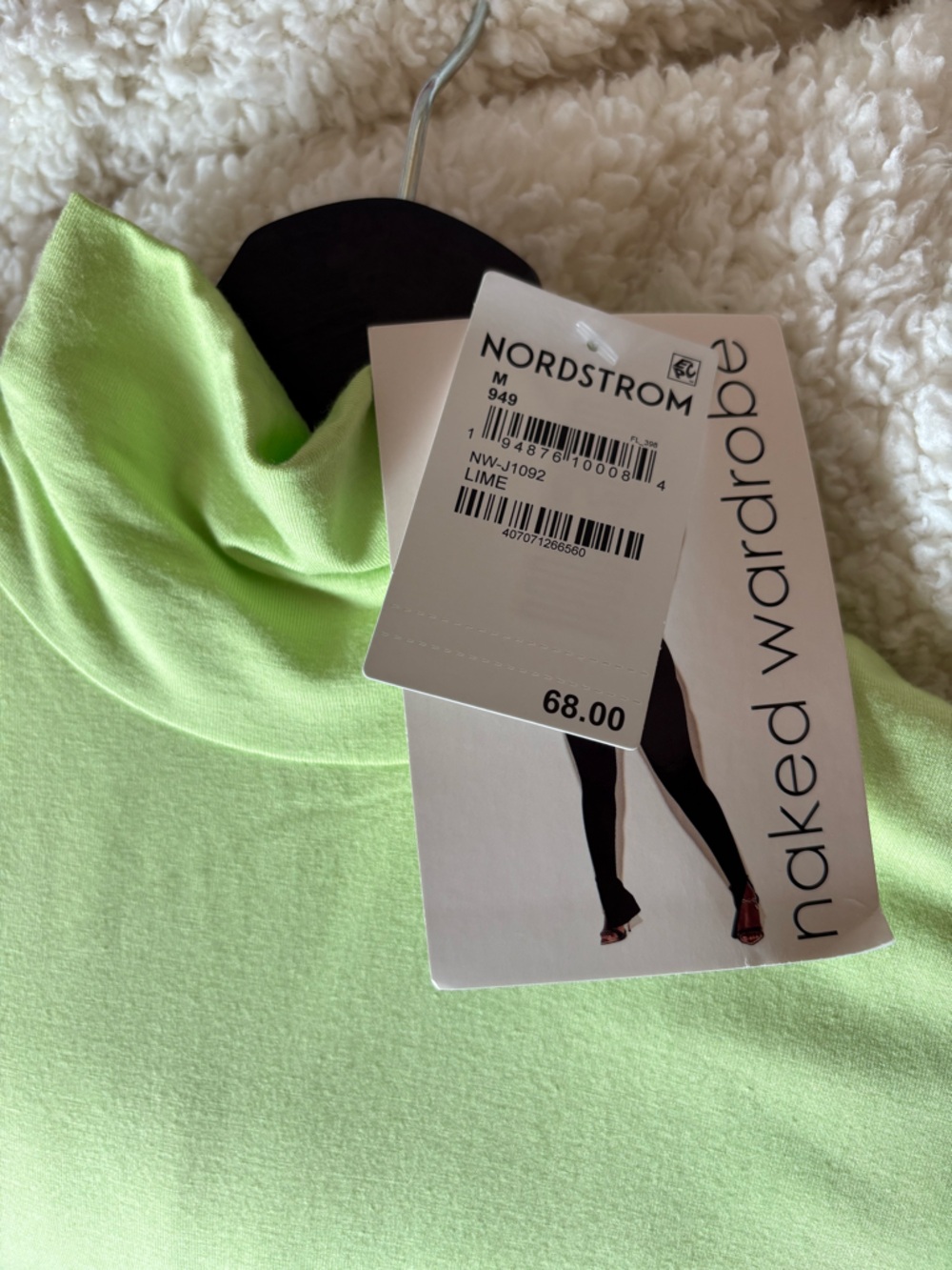 Naked Wardrobe Lime Green Jumpsuit with Long-Sleeves NWT - Picture 5 of 7